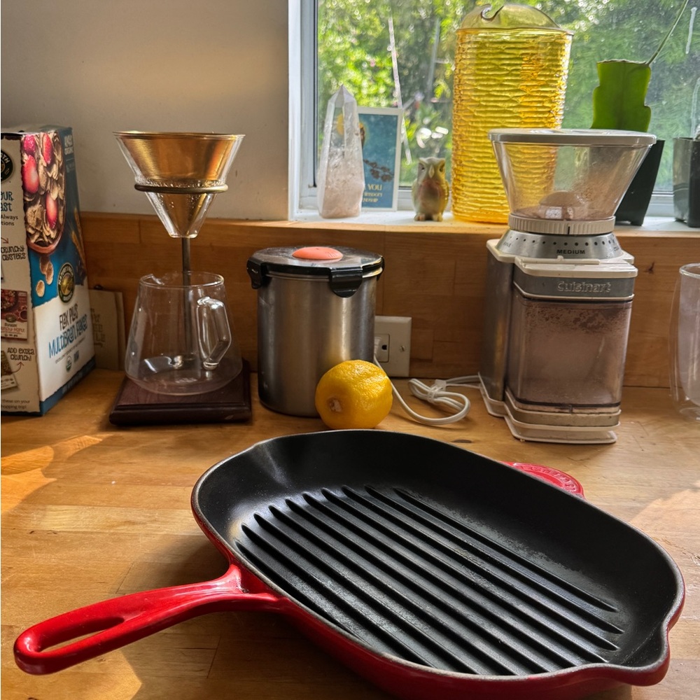 Le Creuset Signature Enameled Cast Iron Square Grill Pan (used)